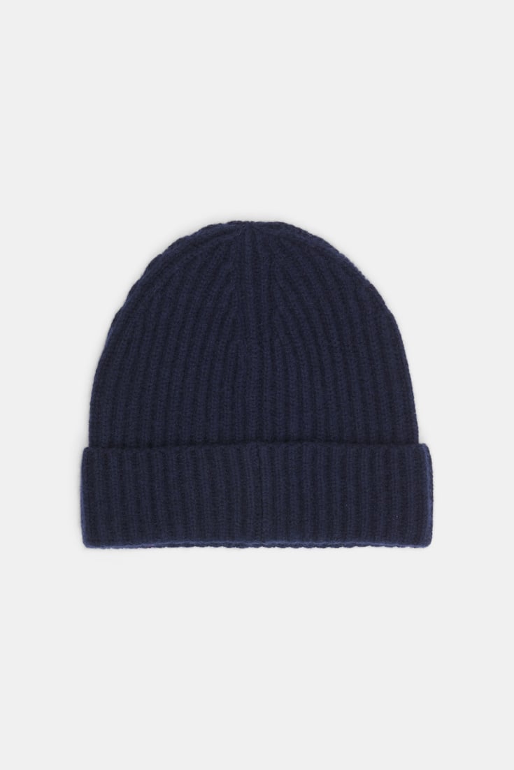 Dorothee Schumacher Ribbed Merino-cashmere LOVE beanie true navy