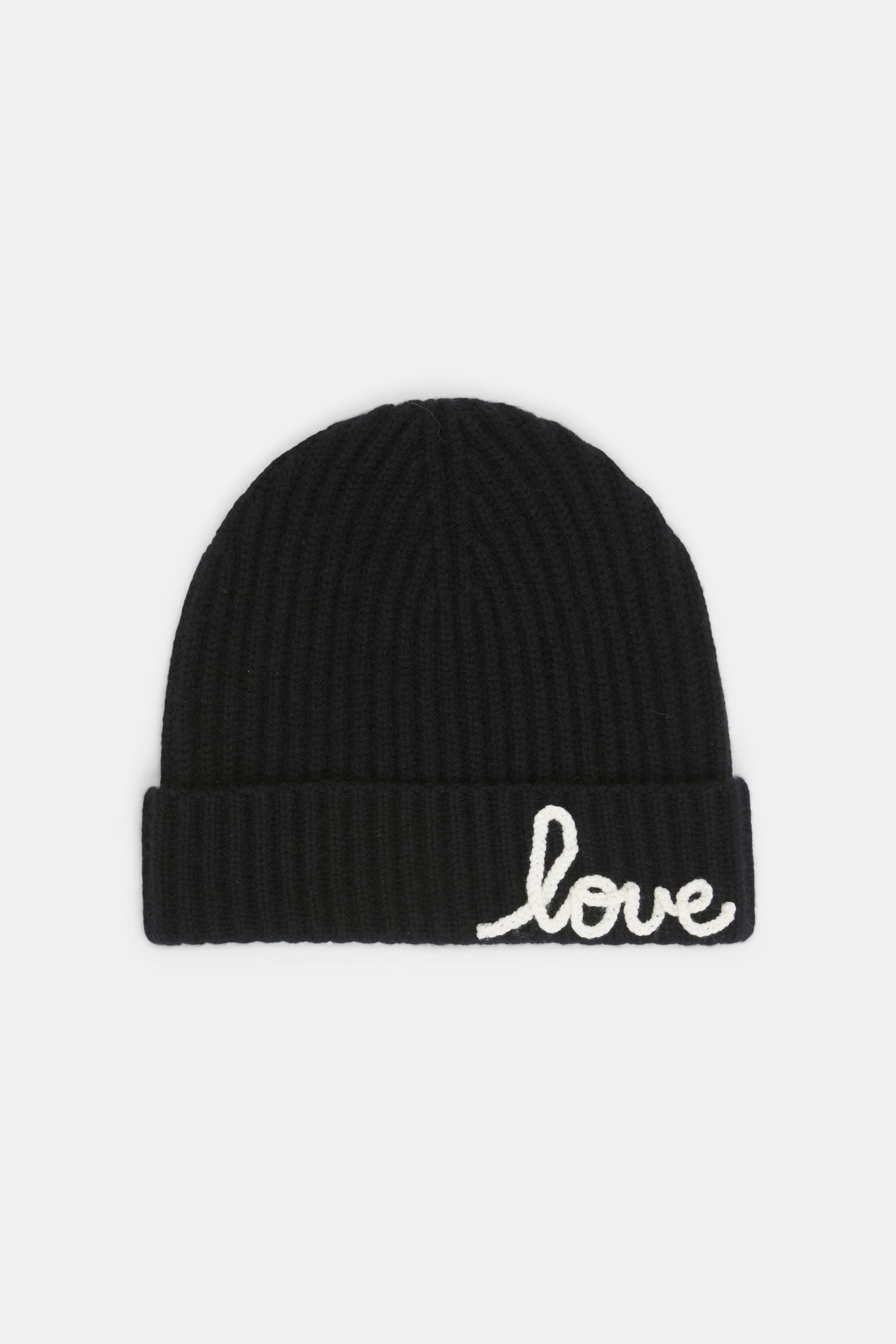 Dorothee Schumacher Ribbed Merino-cashmere LOVE beanie pure black