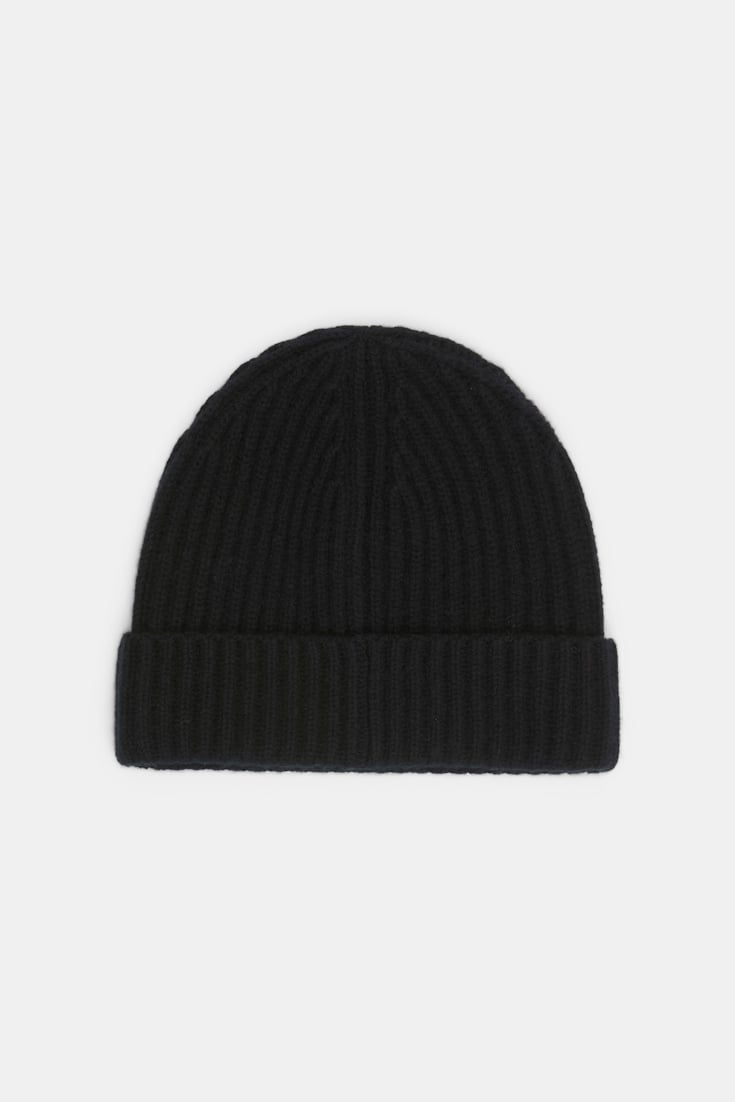 Dorothee Schumacher Ribbed Merino-cashmere LOVE beanie pure black