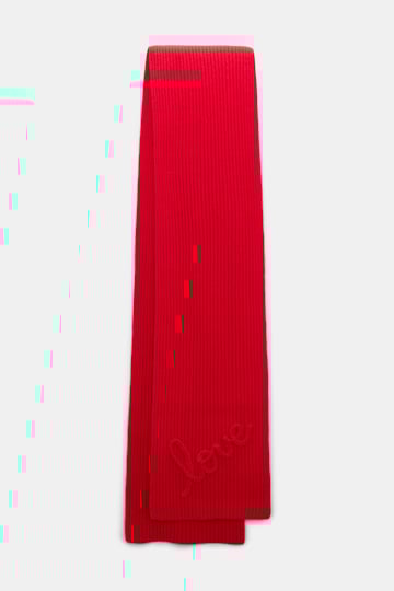 Dorothee Schumacher Ribbed Merino-cashmere LOVE scarf lollipop