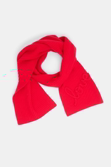 Dorothee Schumacher Gerippter Merino-Kaschmir-Schal LOVE lollipop