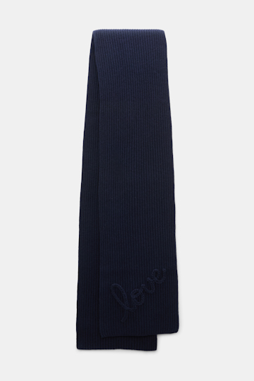 Dorothee Schumacher Gerippter Merino-Kaschmir-Schal LOVE true navy