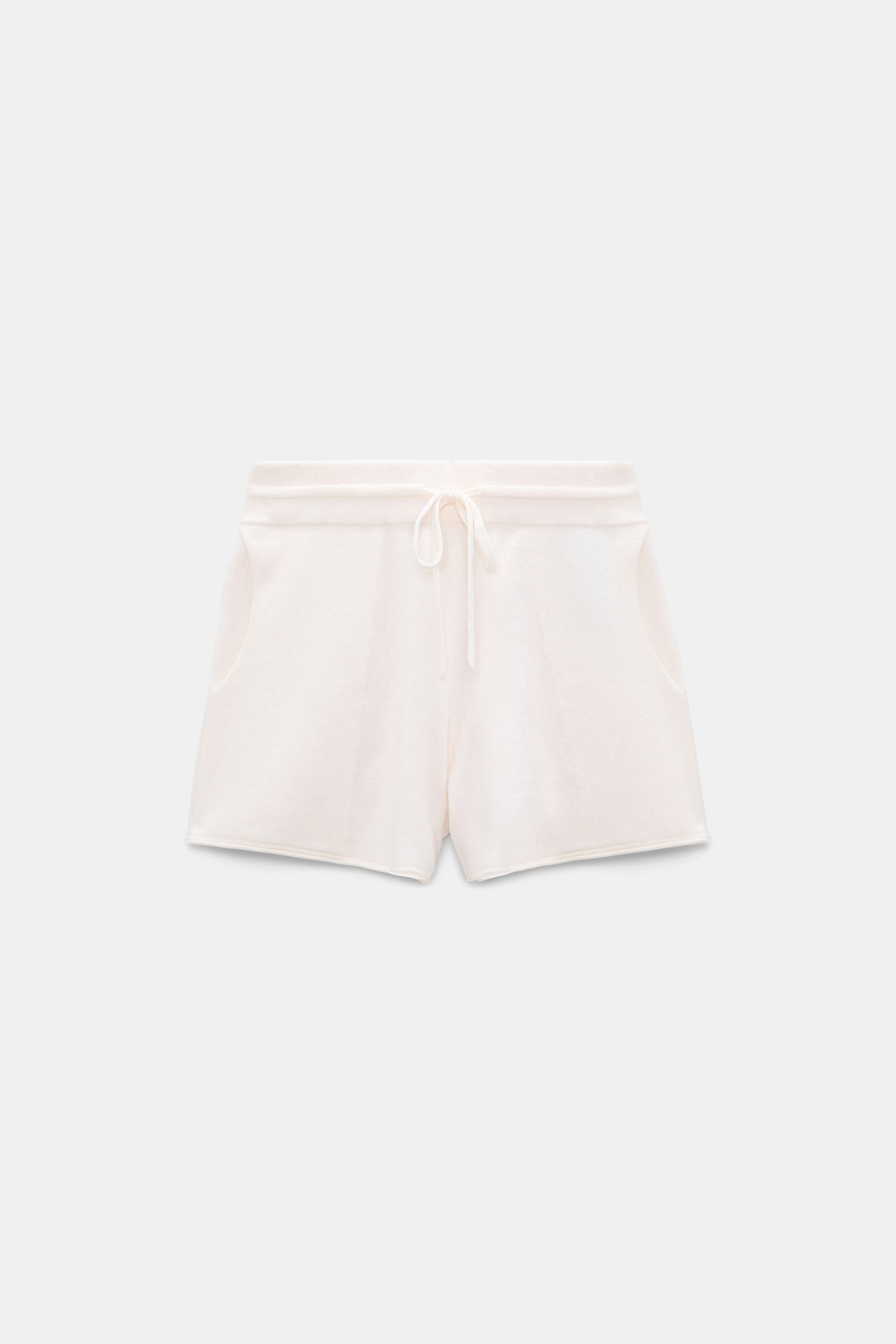 Dorothee Schumacher Merino-cashmere drawstring shorts camellia white