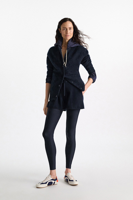 Merino-cashmere drawstring shorts