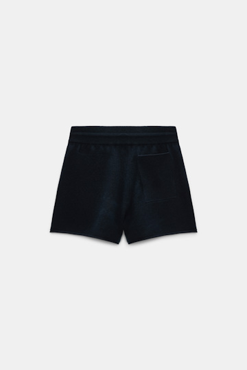 Dorothee Schumacher Merino-cashmere drawstring shorts night blue