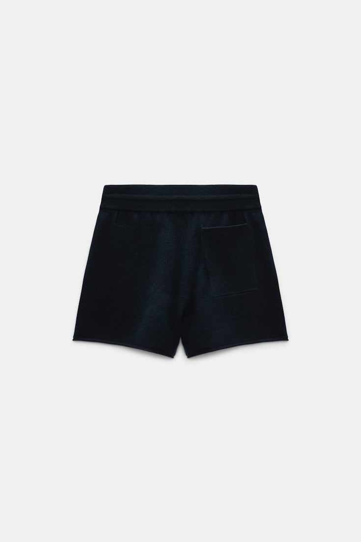 Dorothee Schumacher Merino-cashmere drawstring shorts night blue