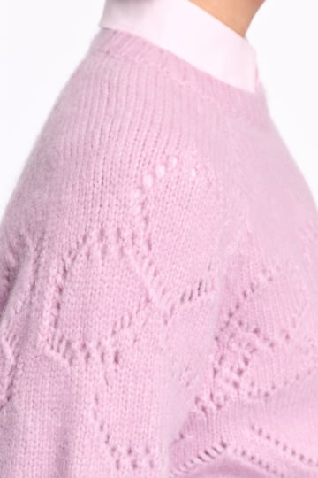 Dorothee Schumacher Pullover with D-rose pointelle hibiscus