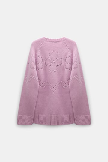 Dorothee Schumacher Pullover with D-rose pointelle hibiscus