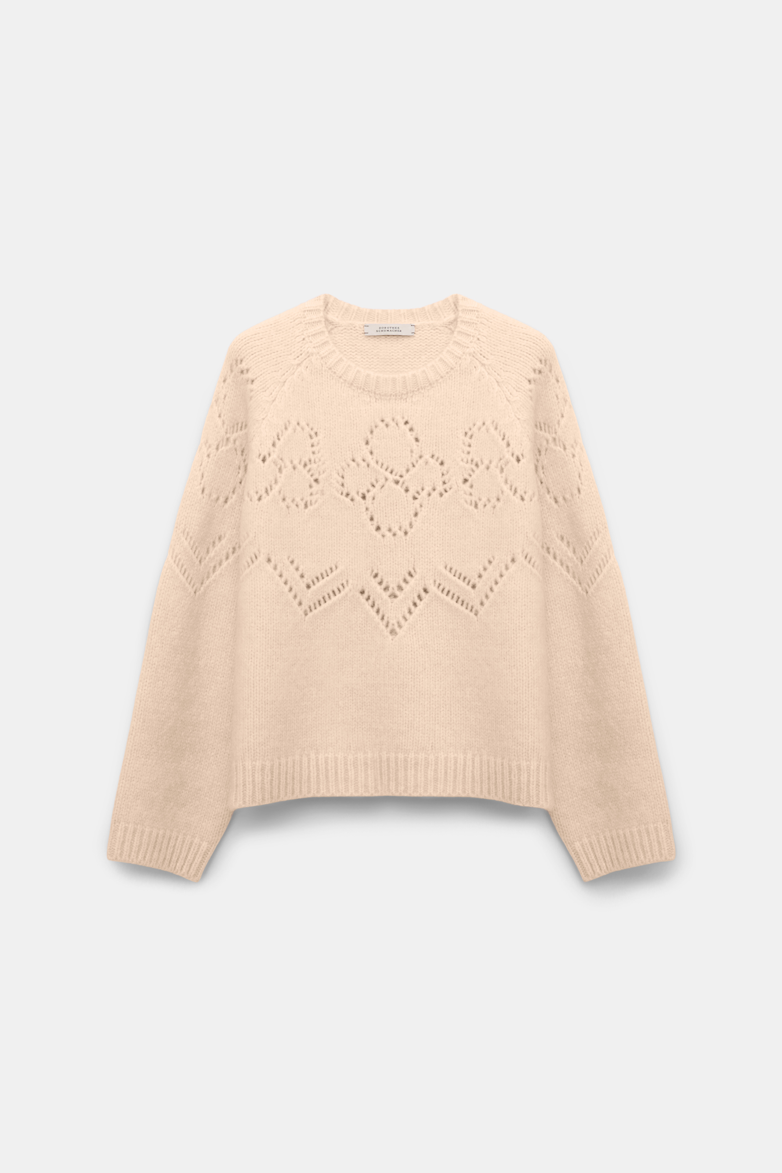 Dorothee Schumacher Rundhalspullover aus Kaschmir-Seiden-Garn soft sand