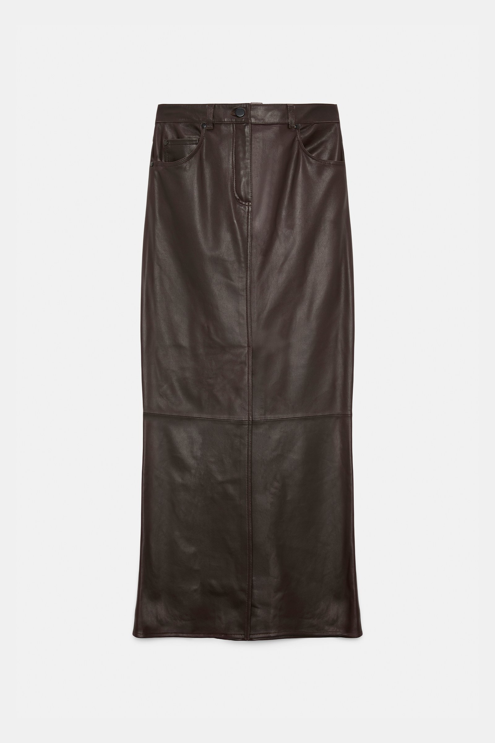 Dorothee Schumacher Leather skirt black chocolate