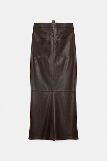 Dorothee Schumacher Leather skirt black chocolate