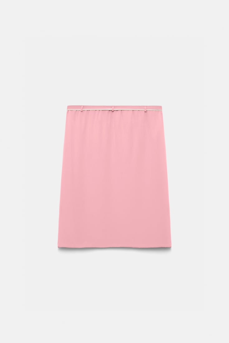Dorothee Schumacher Silk skirt with XL flower brooch Rose