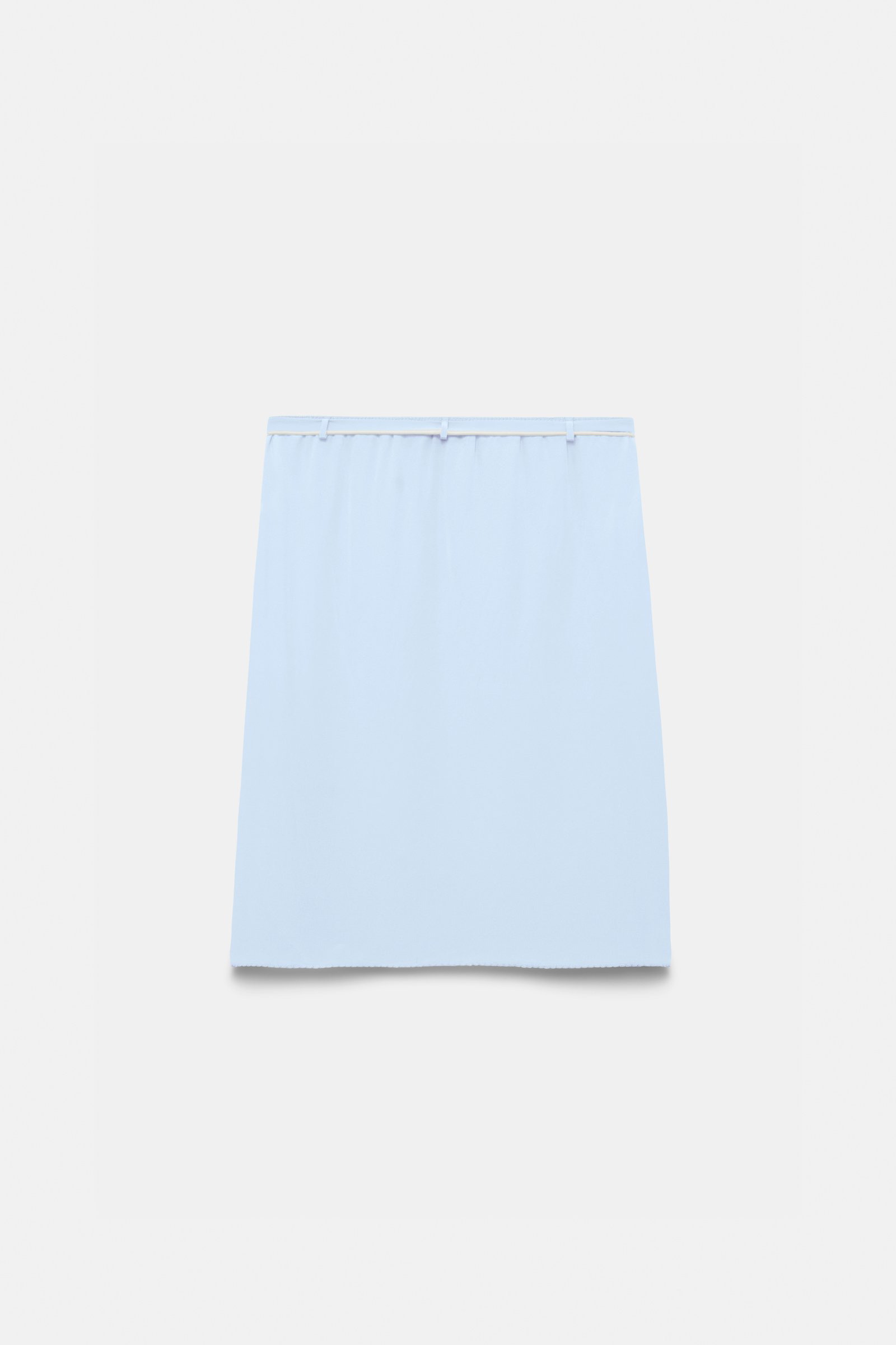 Dorothee Schumacher Silk skirt with XL flower brooch sky