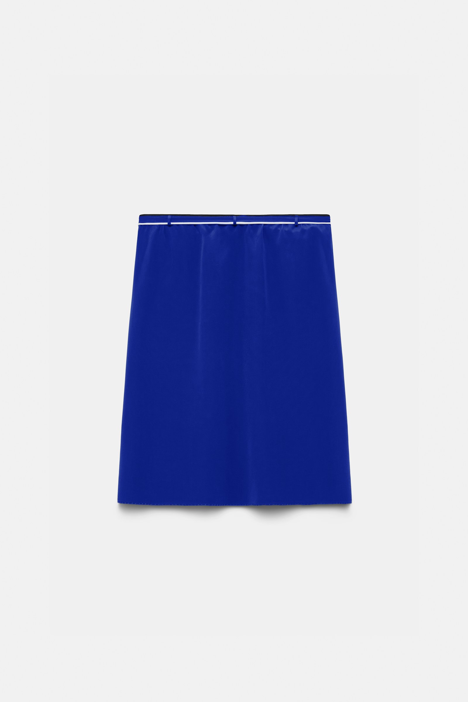 Dorothee Schumacher Seidenrock mit Maxi-Blumenbrosche blue