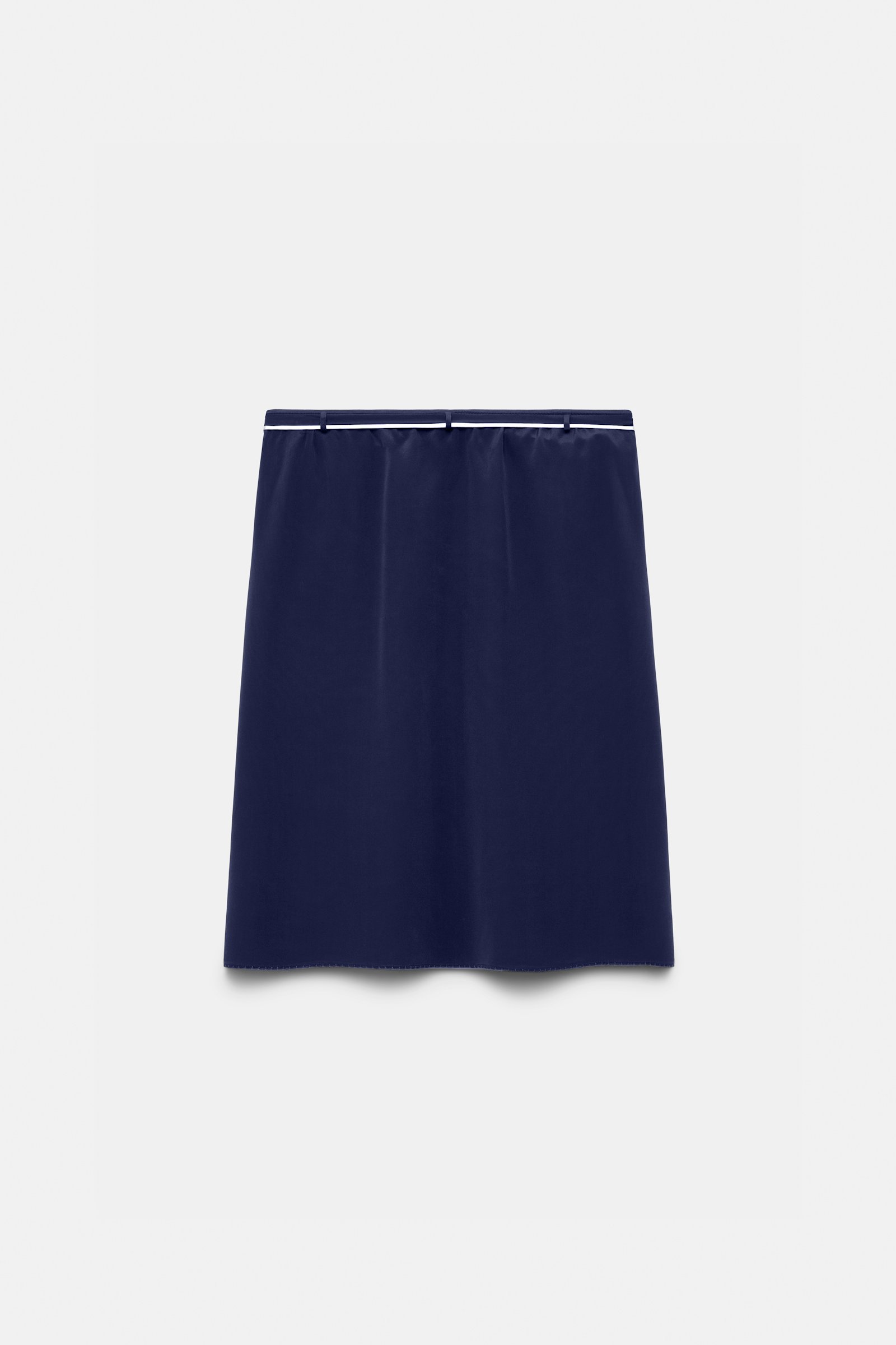 Dorothee Schumacher Seidenrock mit Maxi-Blumenbrosche night blue