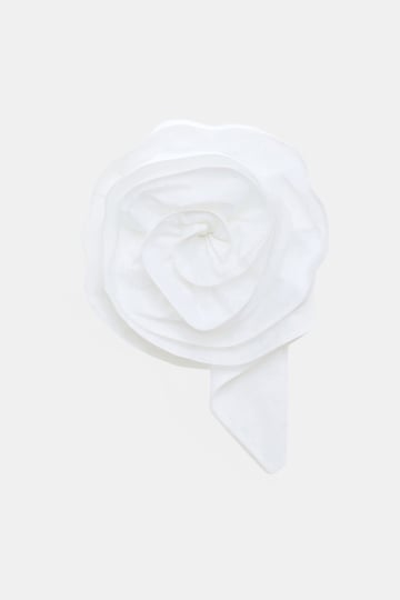 Dorothee Schumacher Limited edition XL rose brooch pure white