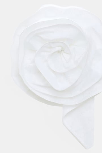 Dorothee Schumacher Limited edition XL rose brooch pure white