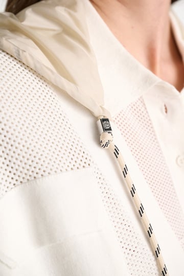 Dorothee Schumacher Cardigan aus Baumwoll-Stretch im Pointelle-Muster eggshell