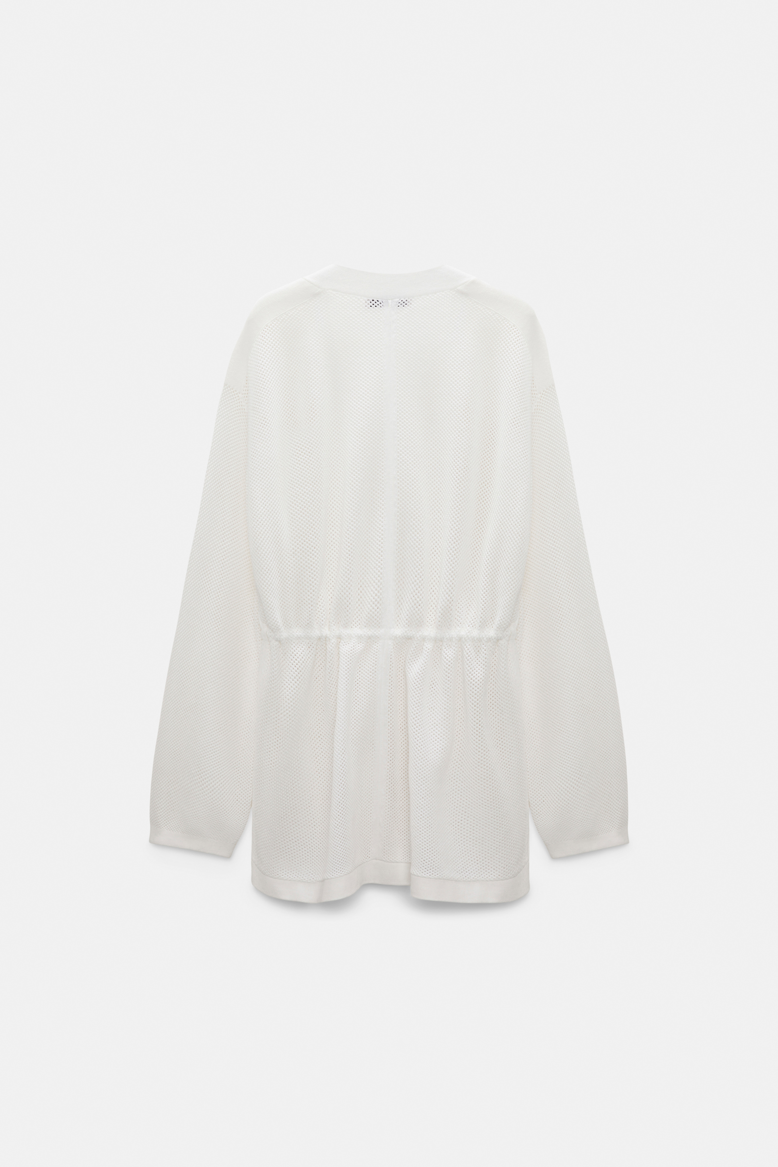 Dorothee Schumacher Pointelle knit stretch cotton cardigan eggshell