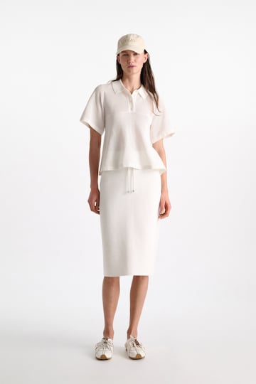 Dorothee Schumacher Knit stretch cotton skirt eggshell