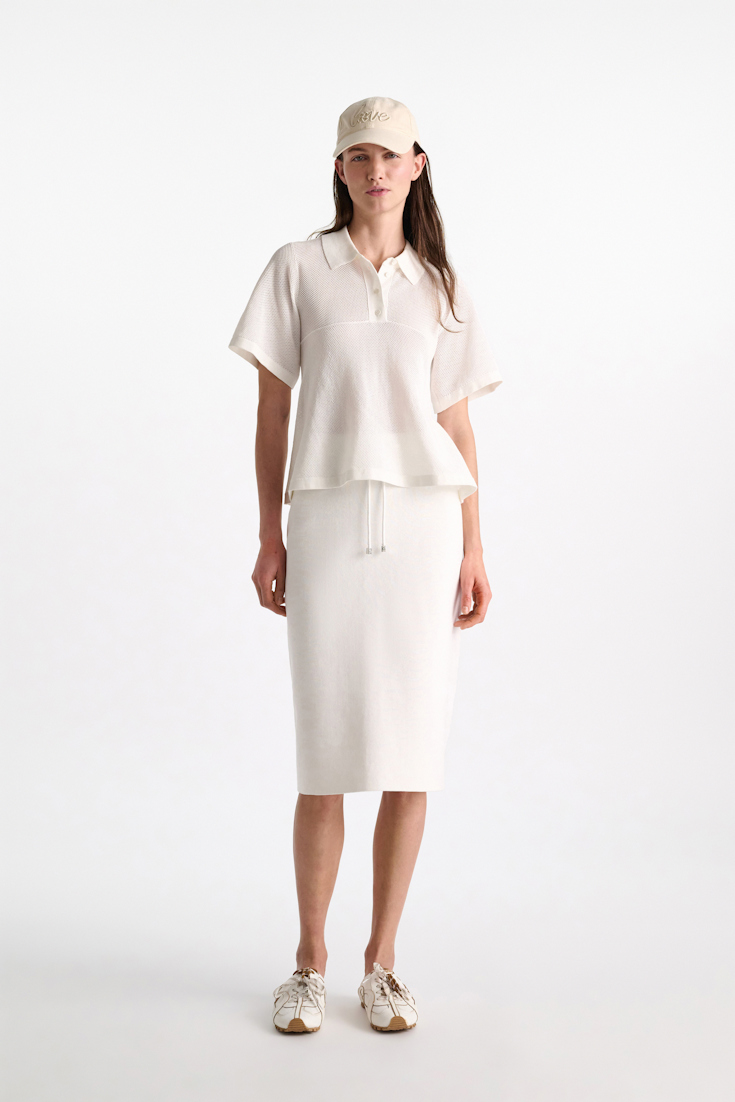 Dorothee Schumacher Knit stretch cotton skirt eggshell