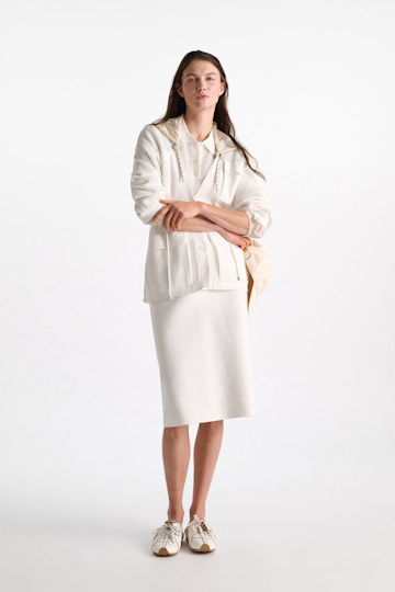 Dorothee Schumacher Knit stretch cotton skirt eggshell
