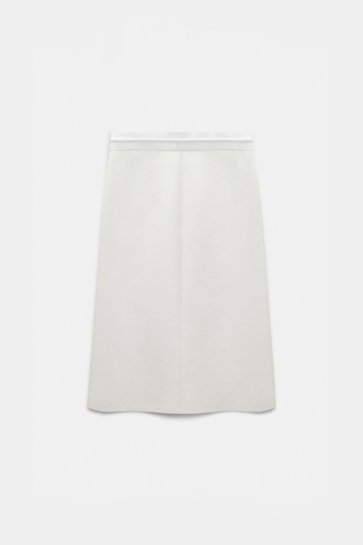 Dorothee Schumacher Knit stretch cotton skirt eggshell
