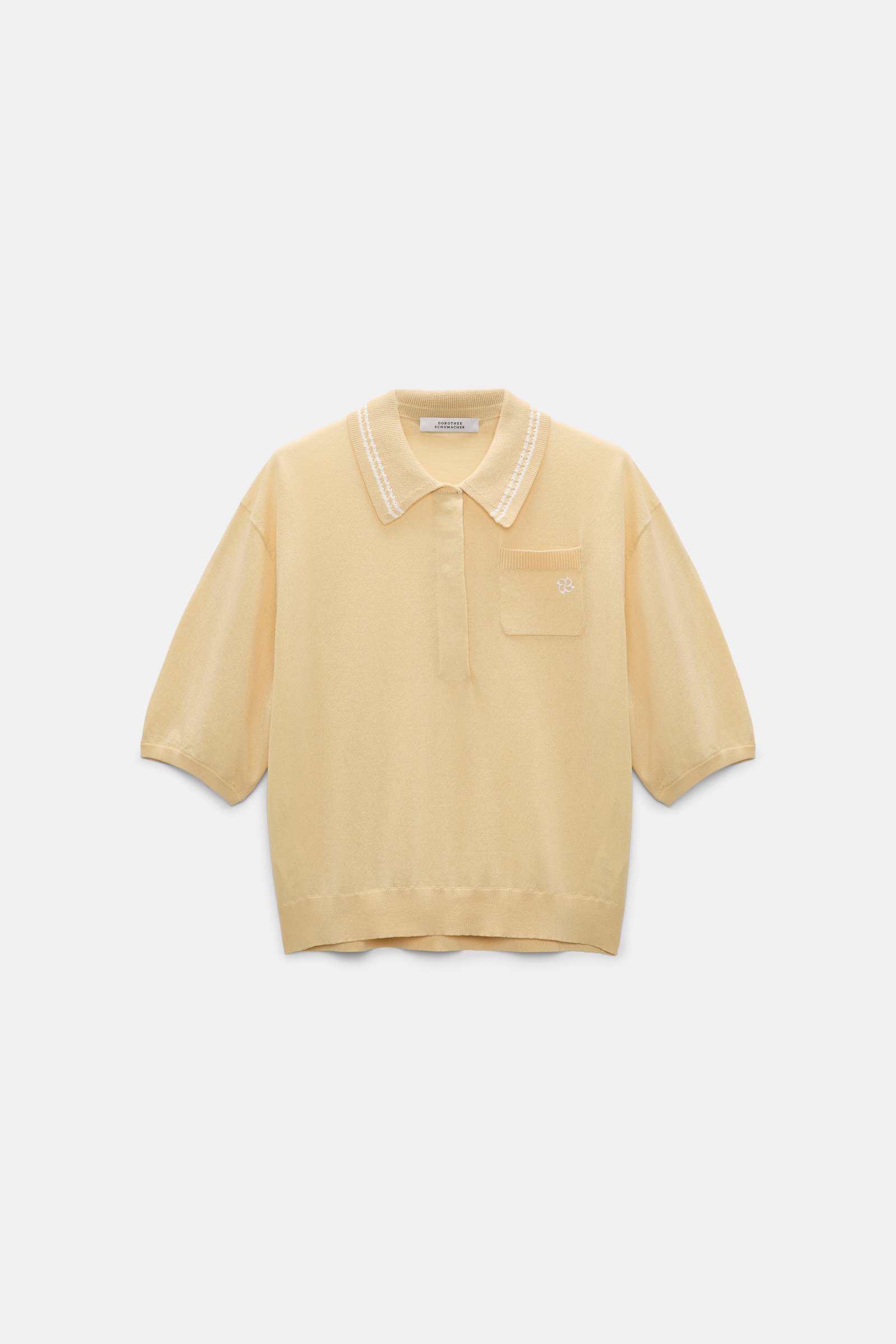 Dorothee Schumacher Strick-Poloshirt mit Stickerei pastis