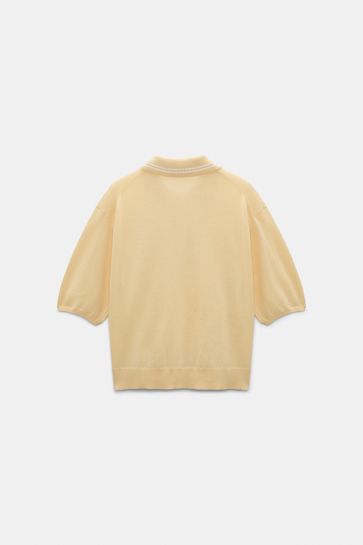 Dorothee Schumacher Strick-Poloshirt mit Stickerei pastis