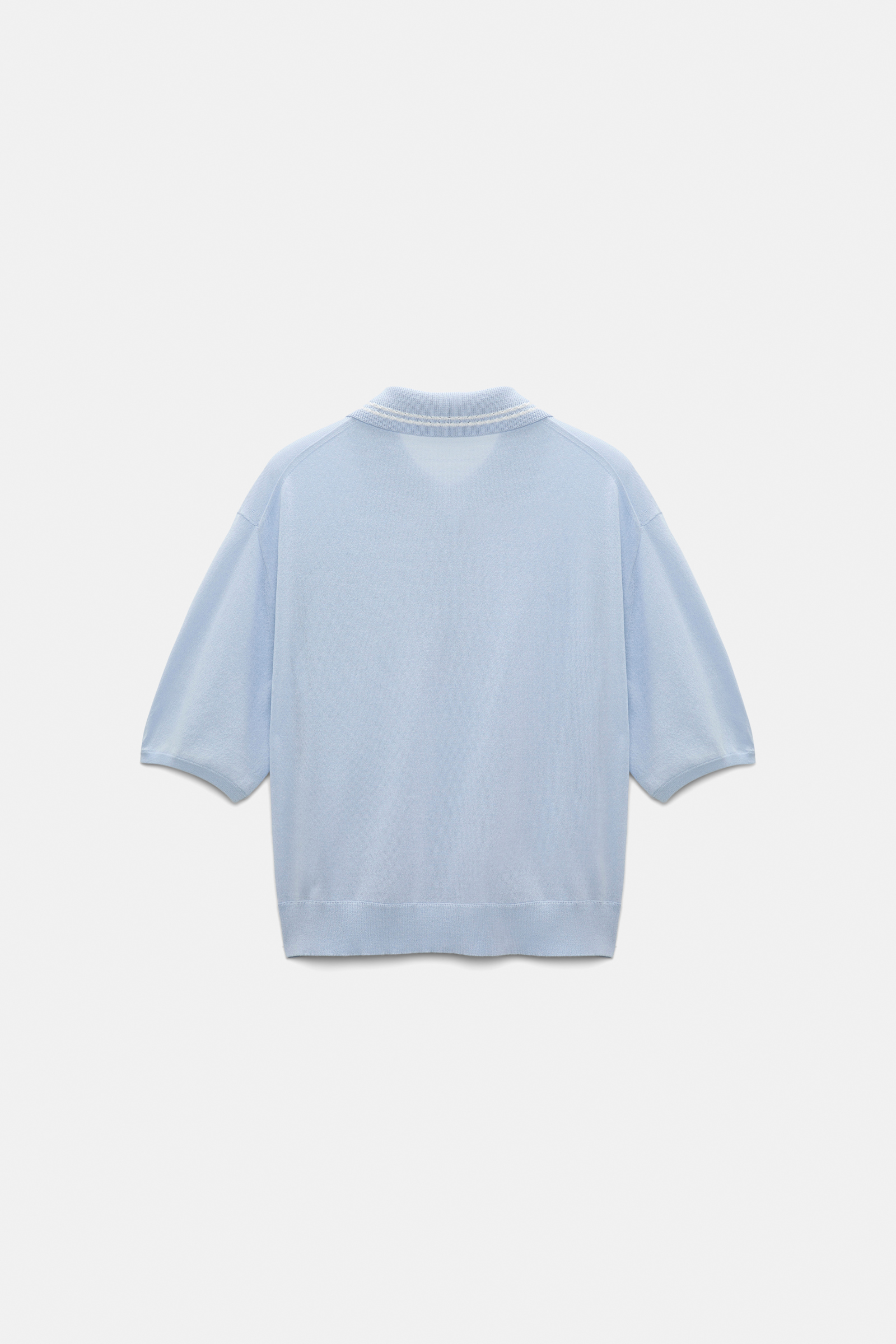 Dorothee Schumacher Knit polo shirt with embroidery ice sky