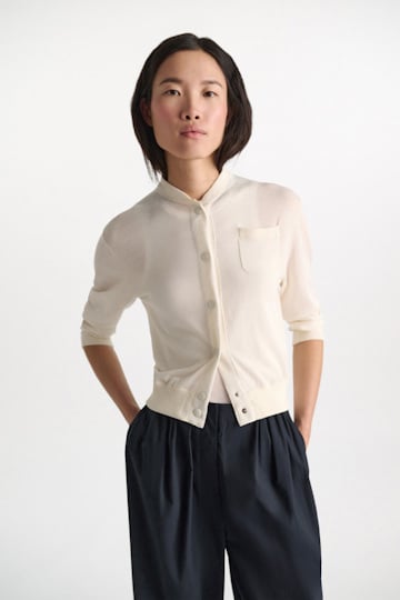 Dorothee Schumacher Cardigan im Bomberjacken-Stil orchid white