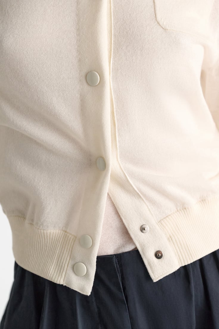 Dorothee Schumacher Knit bomber jacket-style cardigan orchid white