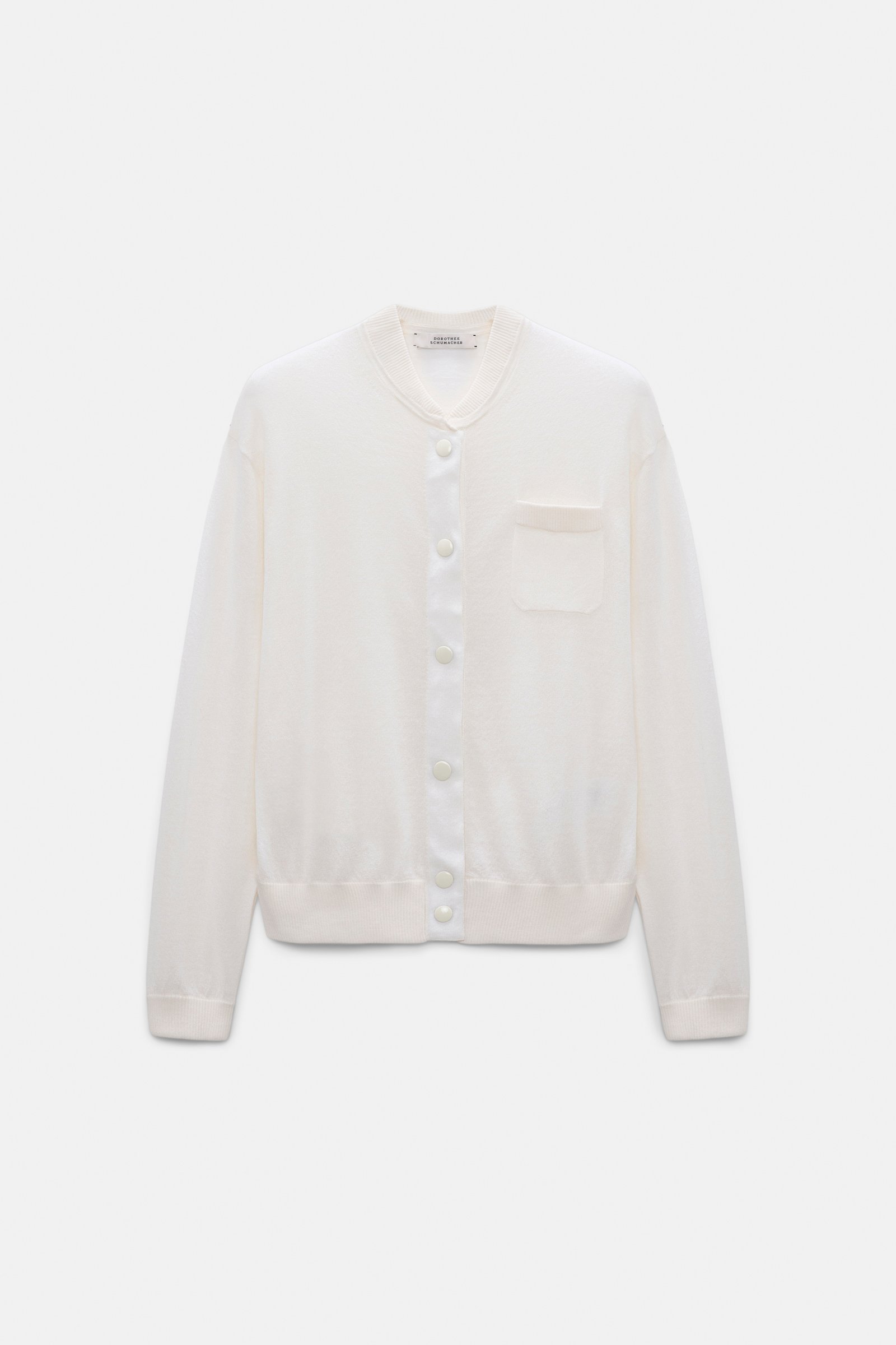 Dorothee Schumacher Knit bomber jacket-style cardigan orchid white