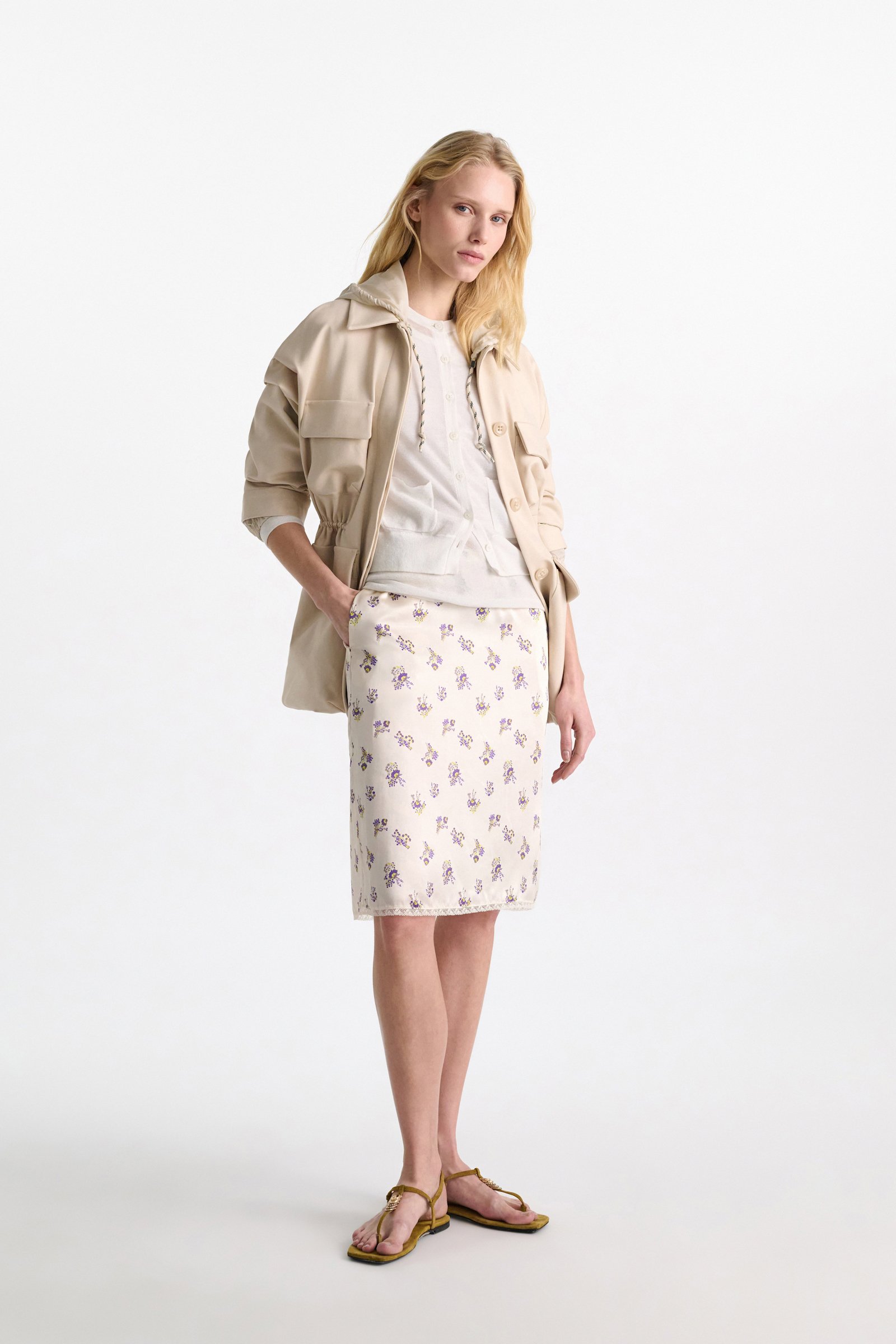 Dorothee Schumacher Stretch cotton twinset eggshell