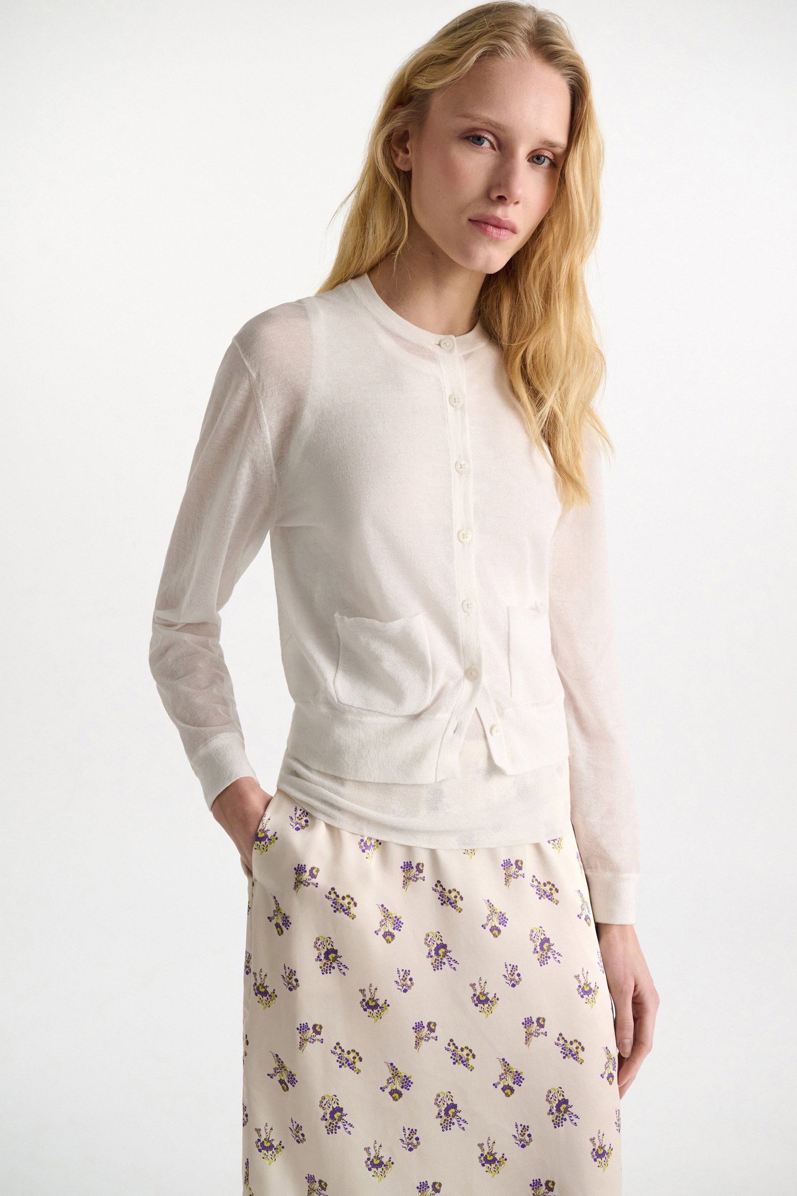 Dorothee Schumacher Stretch cotton twinset eggshell