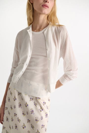 Dorothee Schumacher Twinset aus Baumwoll-Stretch eggshell