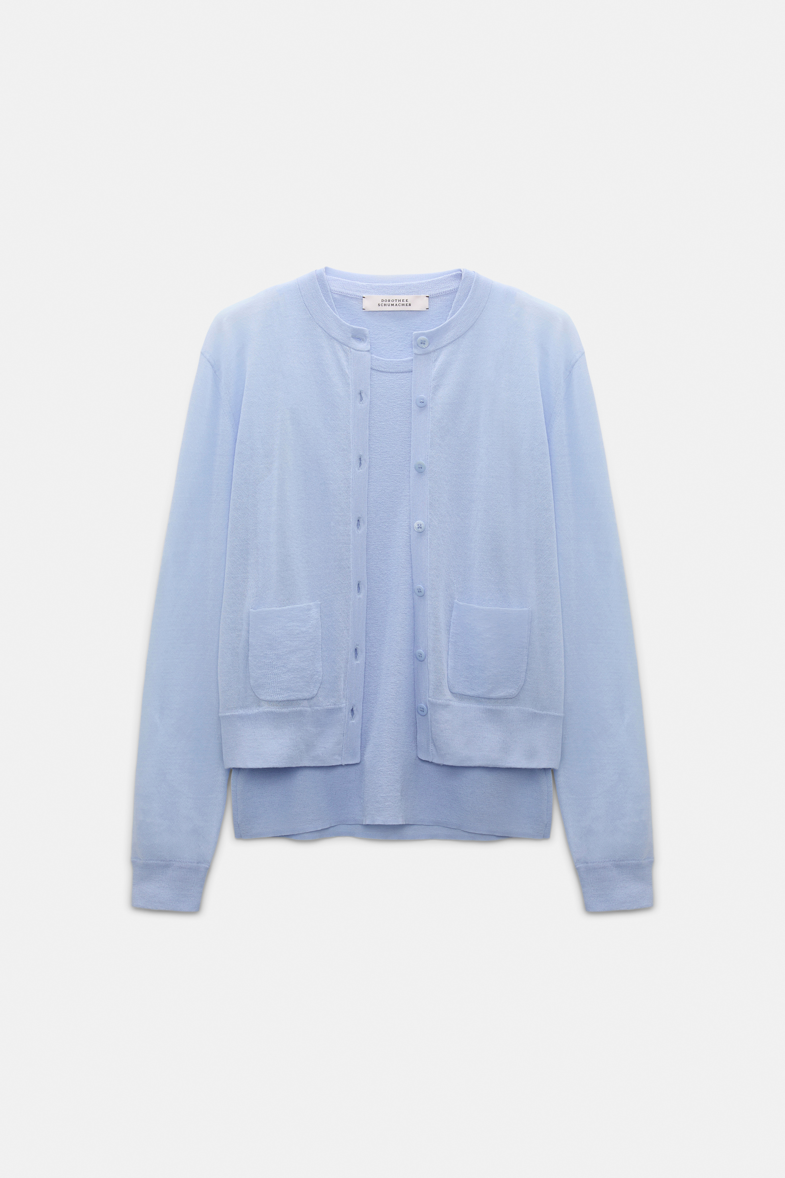 Dorothee Schumacher Twinset aus Baumwoll-Stretch oxford blue