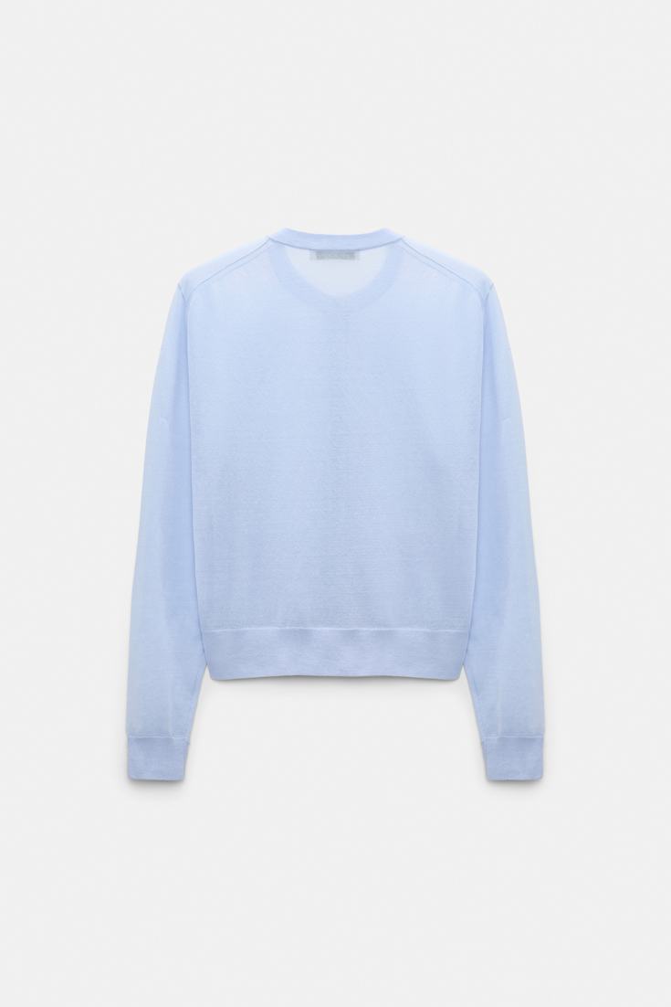 Dorothee Schumacher Twinset aus Baumwoll-Stretch oxford blue