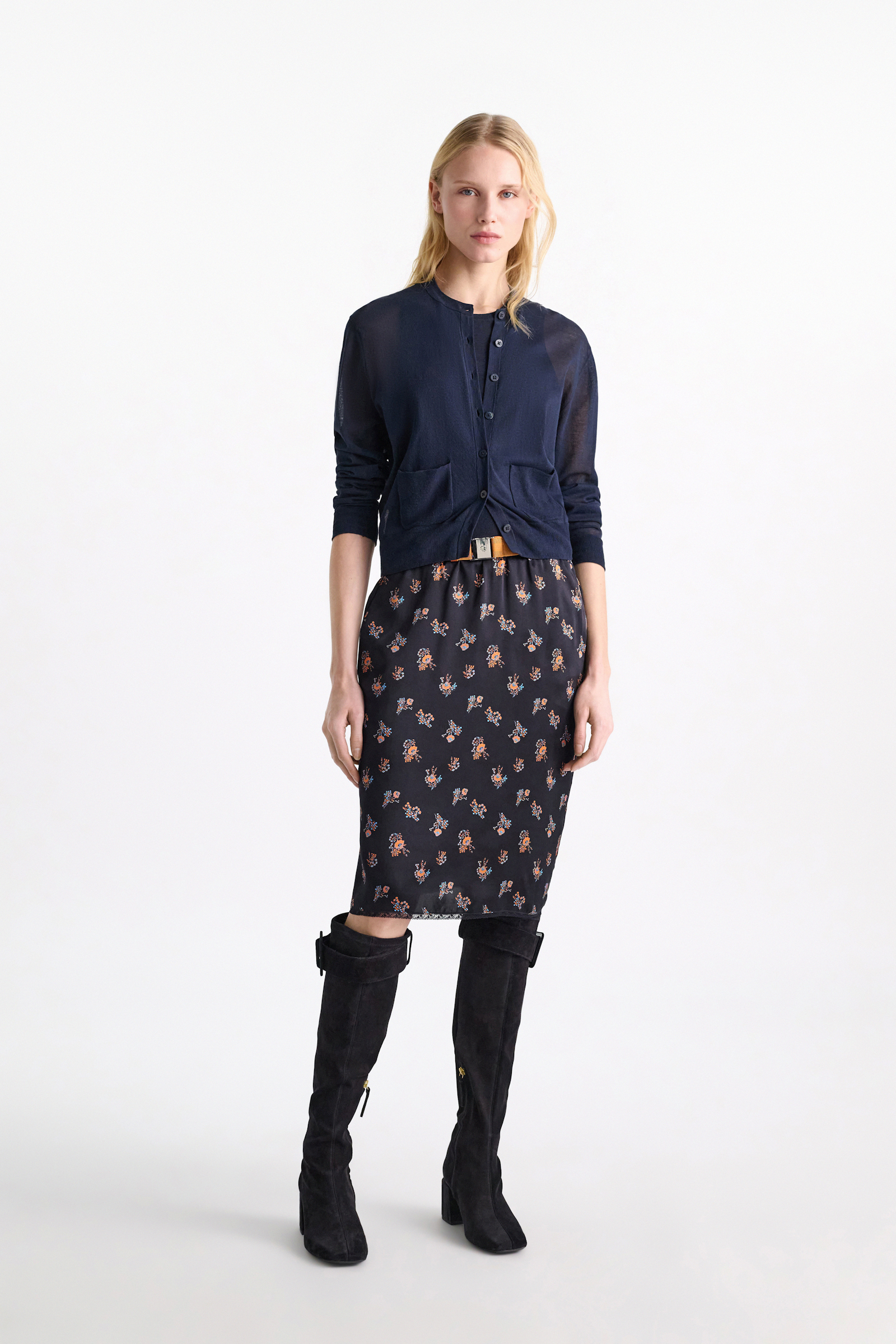 Dorothee Schumacher Twinset aus Baumwoll-Stretch blue night