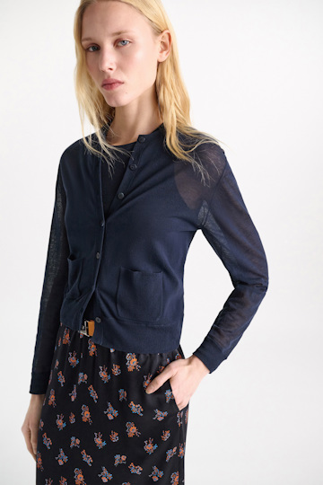 Dorothee Schumacher Stretch cotton twinset blue night