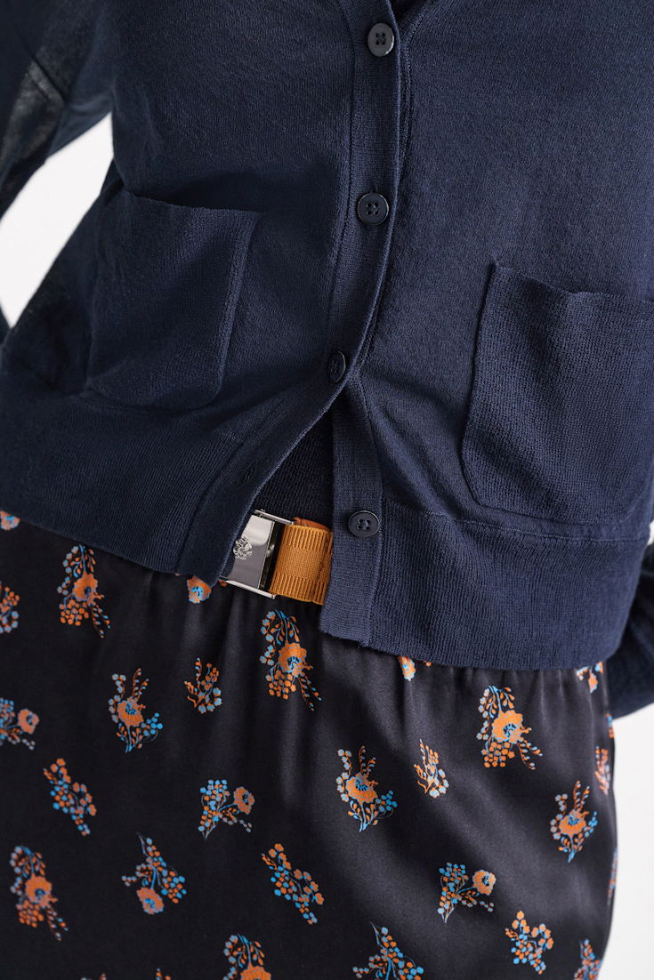 Dorothee Schumacher Twinset aus Baumwoll-Stretch blue night