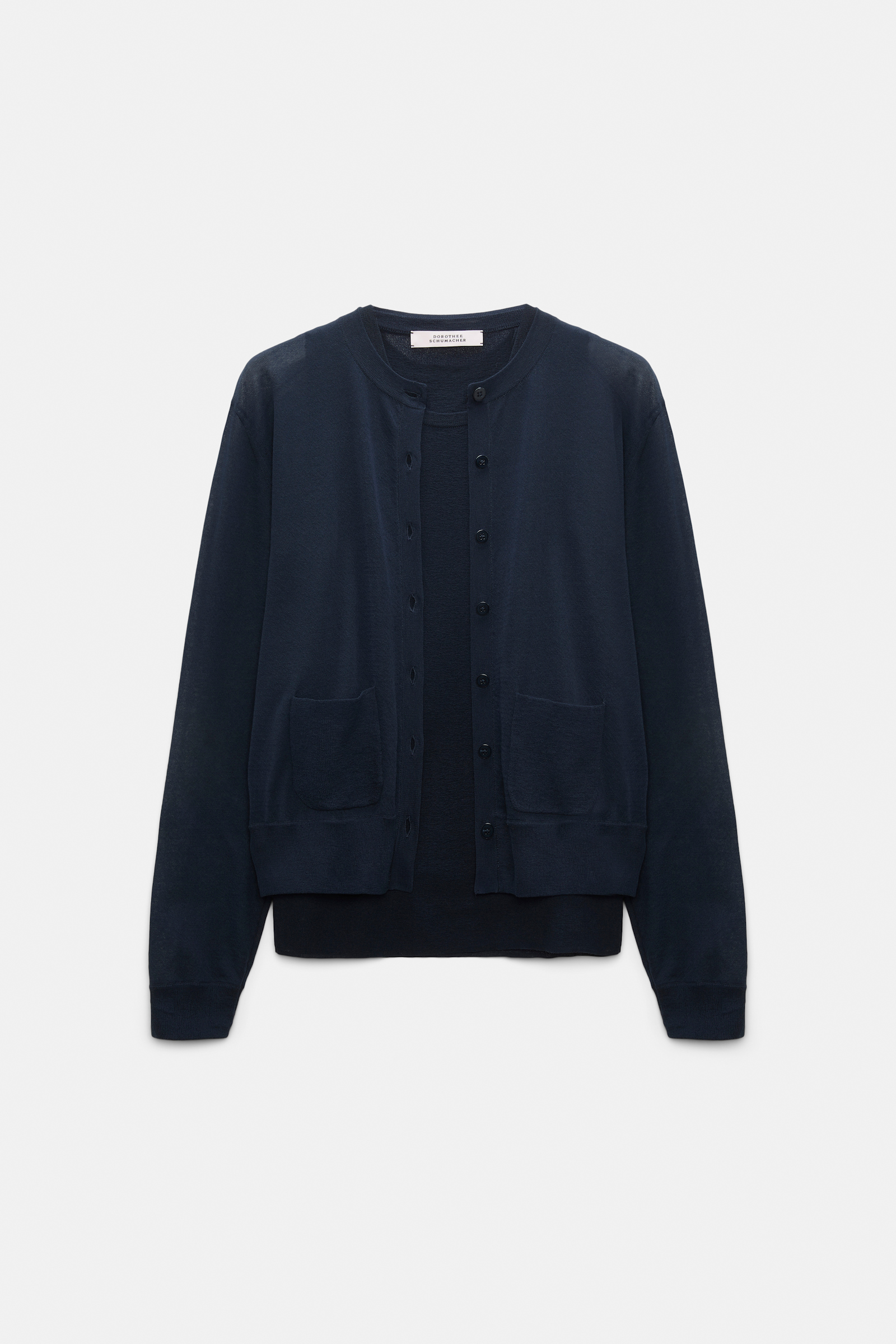 Dorothee Schumacher Twinset aus Baumwoll-Stretch blue night