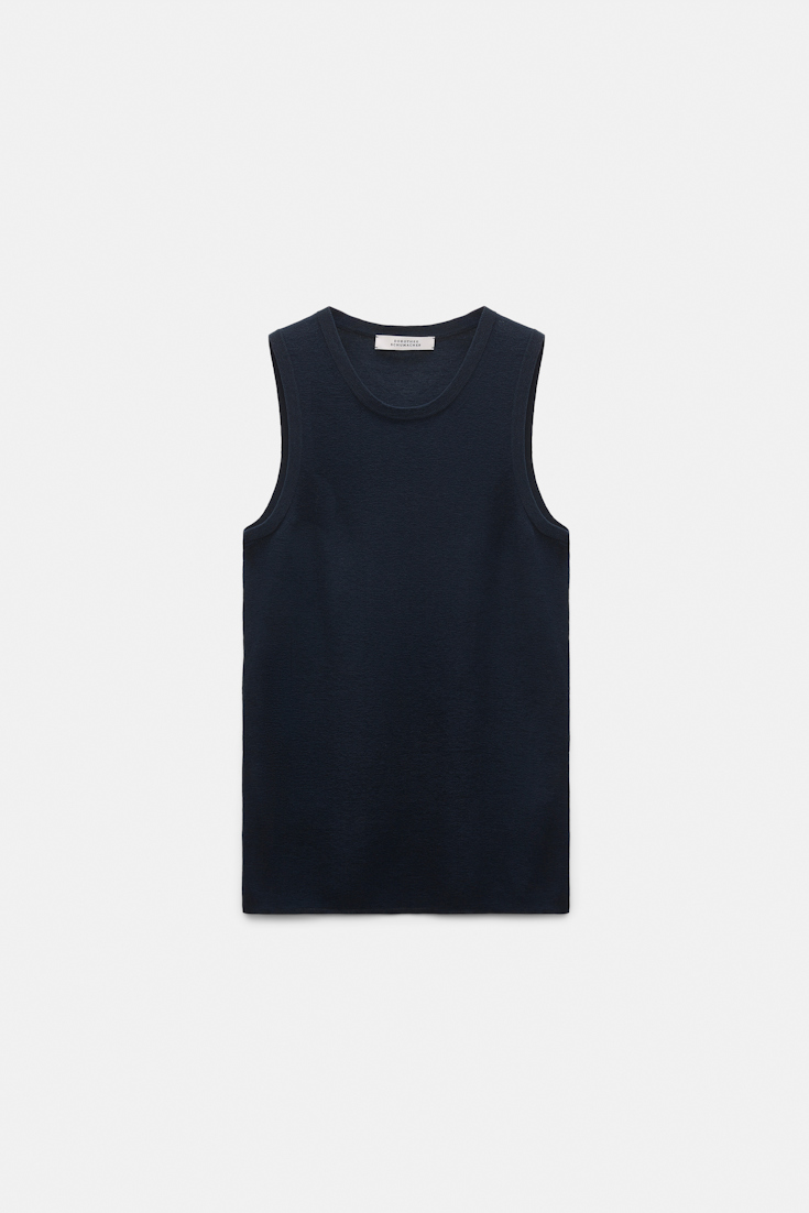Dorothee Schumacher Twinset aus Baumwoll-Stretch blue night