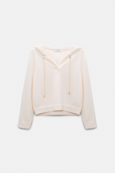 Dorothee Schumacher Hooded Pullover camellia white
