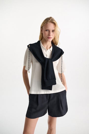 Dorothee Schumacher Styling Piece mit Kapuze dark navy