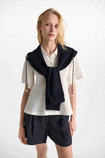 Dorothee Schumacher Styling Piece mit Kapuze dark navy