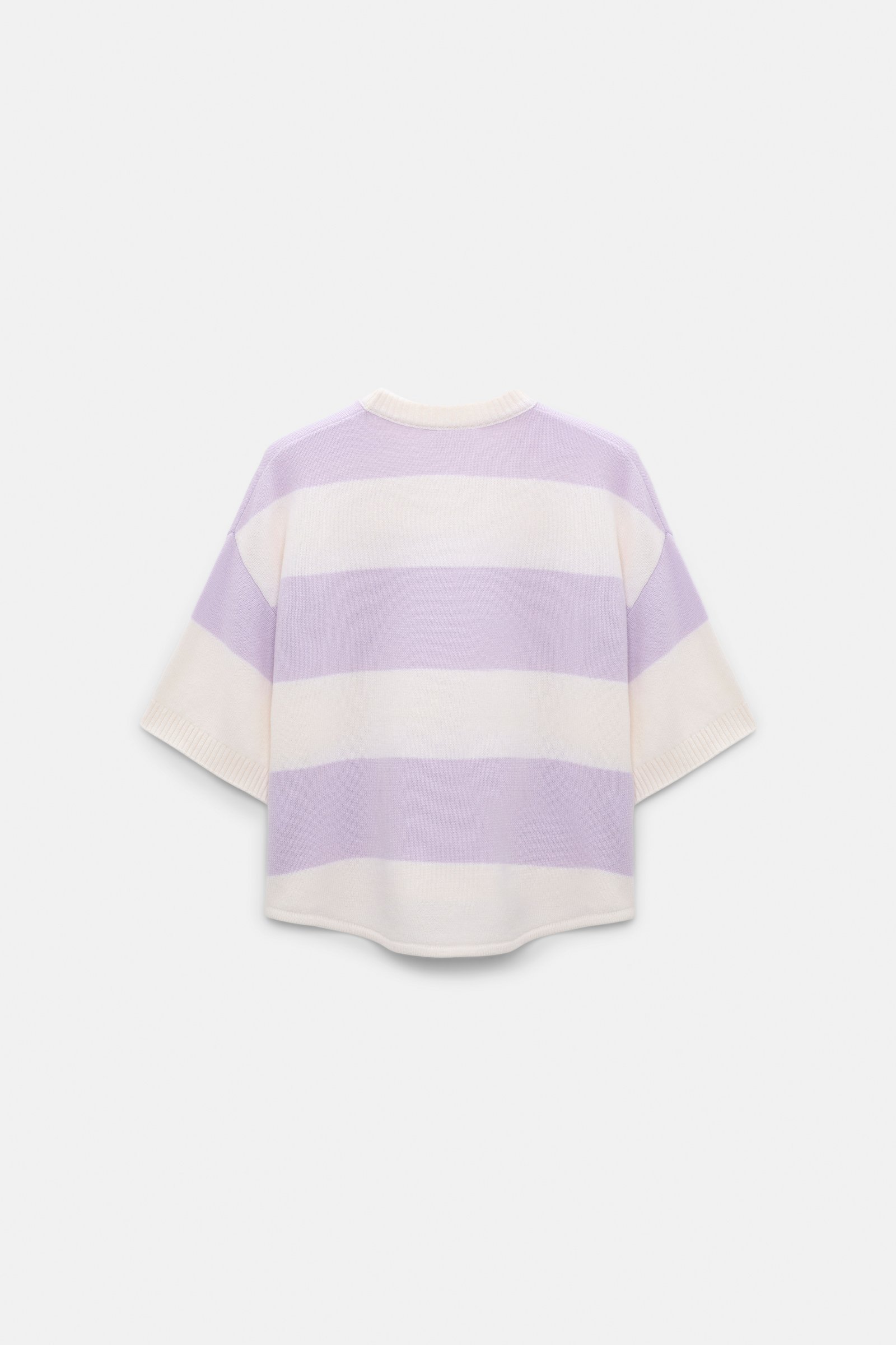 Dorothee Schumacher Merino-cashmere striped knit top white lavendel