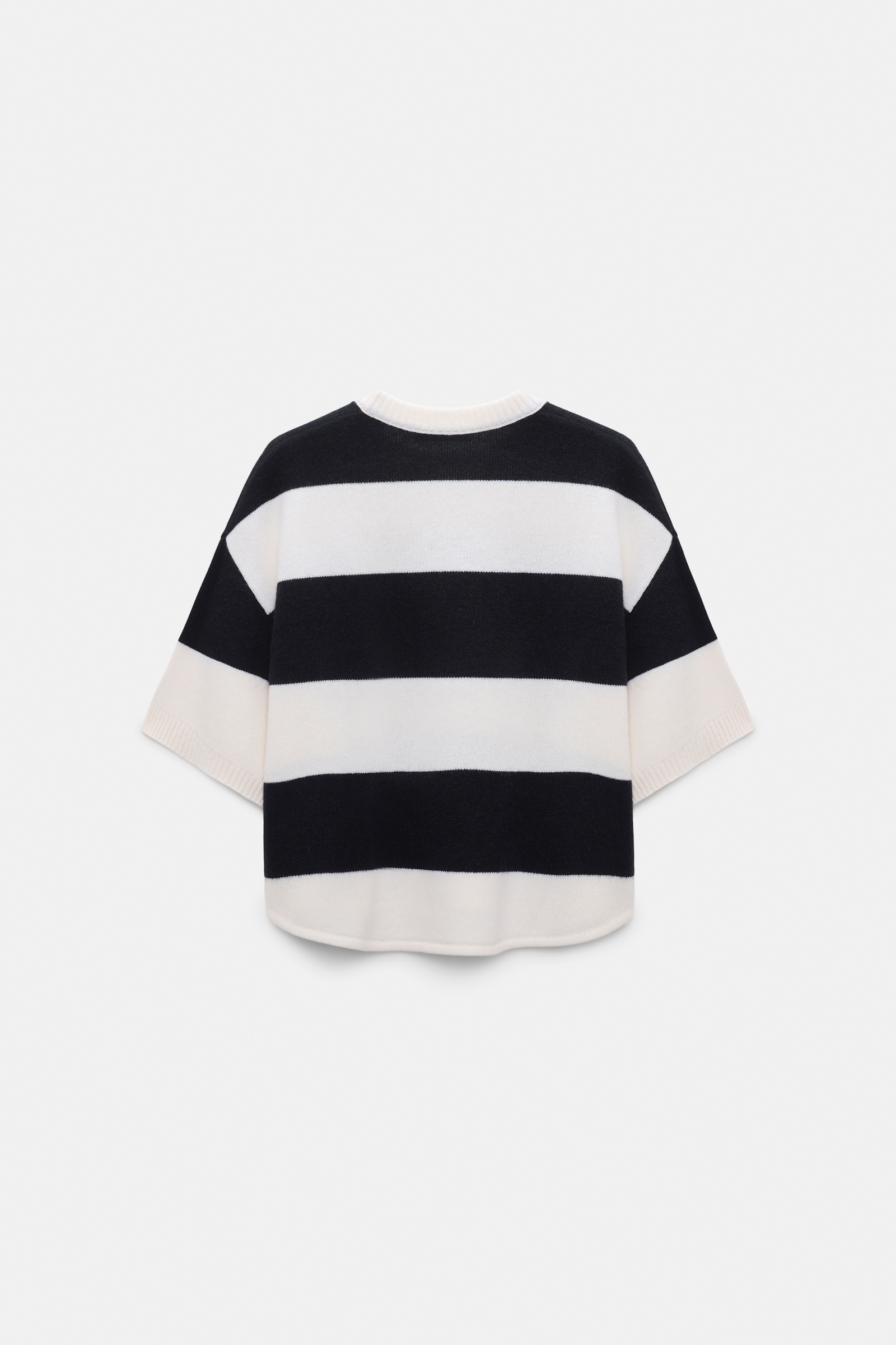 Dorothee Schumacher Merino-cashmere striped knit top white navy