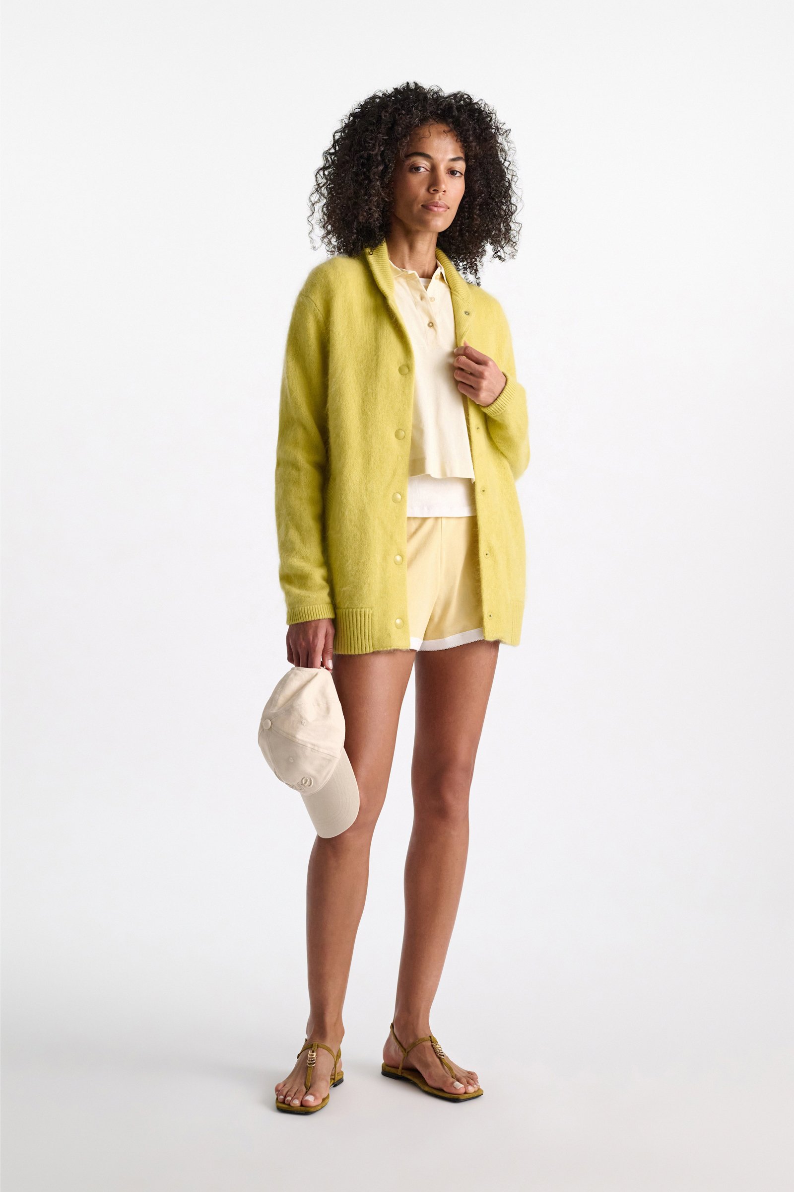 Dorothee Schumacher Merino-cashmere knit bomber jacket goldfinch