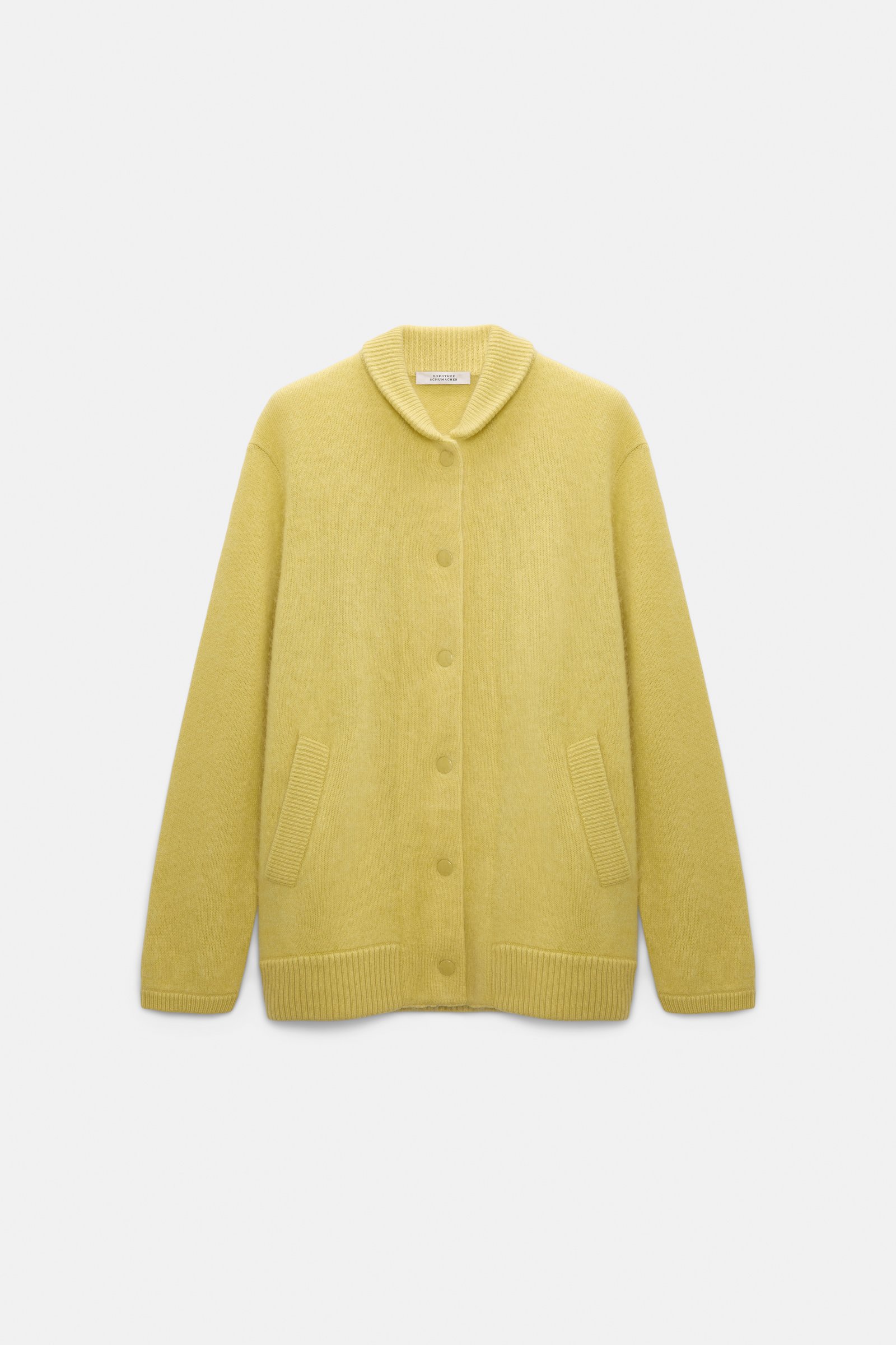 Dorothee Schumacher Merino-cashmere knit bomber jacket goldfinch